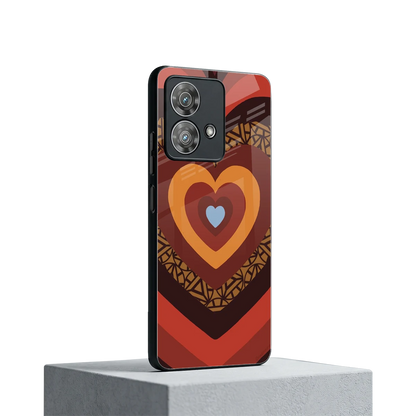 Y2K Caramel Crush Hearts motorola edge 40 neo 5g mobile cover | shockproof glass phone case