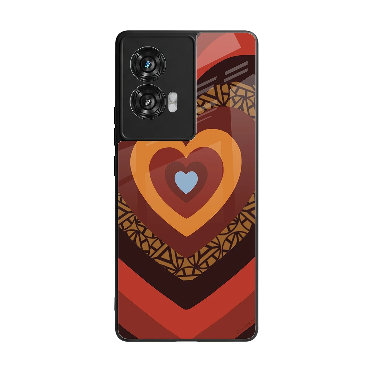 Y2K Caramel Crush Hearts back phone cover | glass case for motorola edge 50 fusion