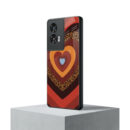 Y2K Caramel Crush Hearts motorola edge 50 fusion mobile cover | shockproof glass phone case