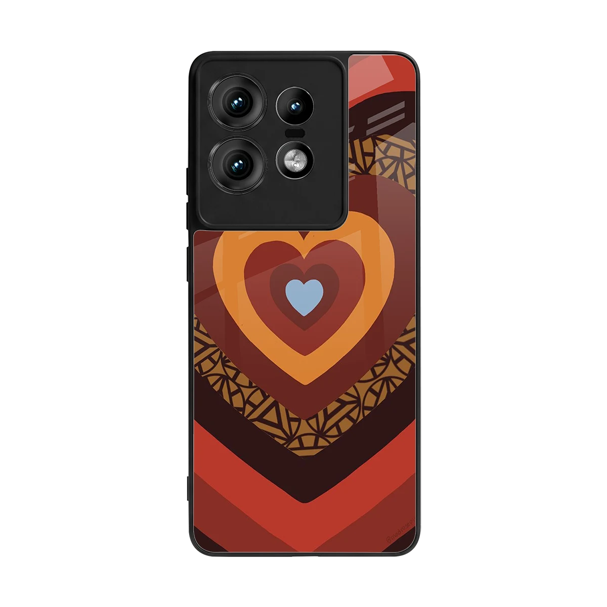 Y2K Caramel Crush Hearts back phone cover | glass case for motorola edge 50 pro