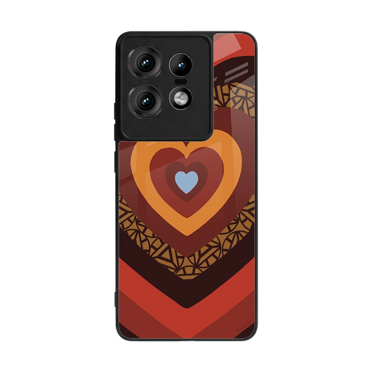 Y2K Caramel Crush Hearts back phone cover | glass case for motorola edge 50 pro