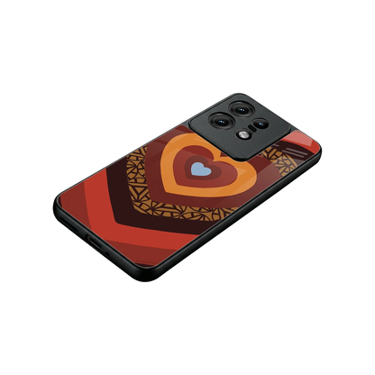 Y2K Caramel Crush Hearts stylish phone case for motorola edge 50 pro | glossy glass and slim fit