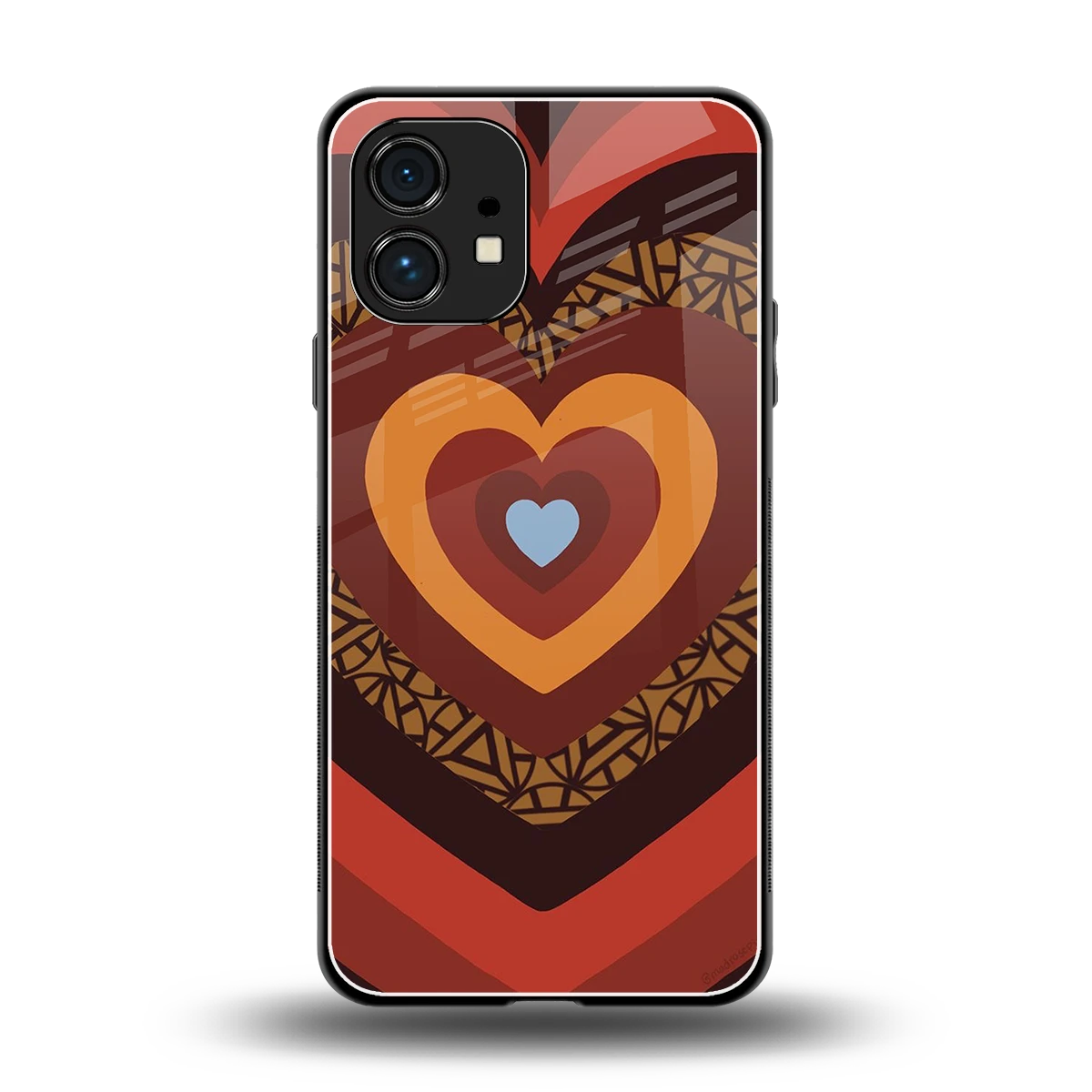 Y2K Caramel Crush Hearts back phone cover | glass case for nothing phone 1