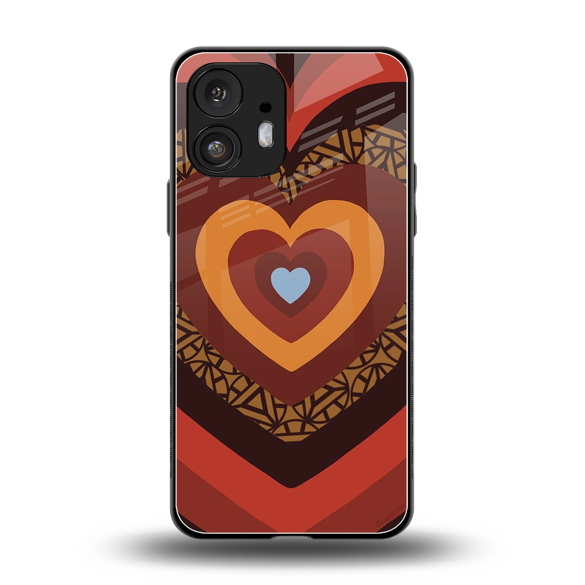 Y2K Caramel Crush Hearts back phone cover | glass case for nothing phone 2