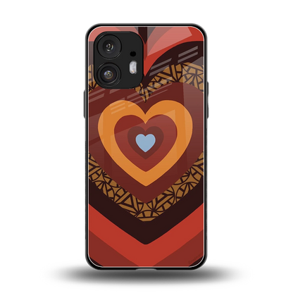 Y2K Caramel Crush Hearts back phone cover | glass case for nothing phone 2