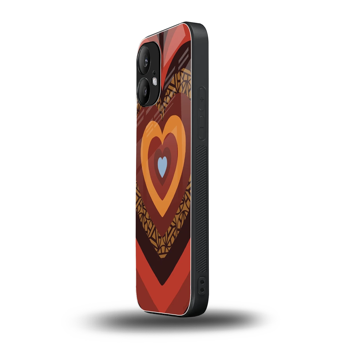 Y2K Caramel Crush Hearts nothing phone 2 mobile cover | shockproof glass phone case