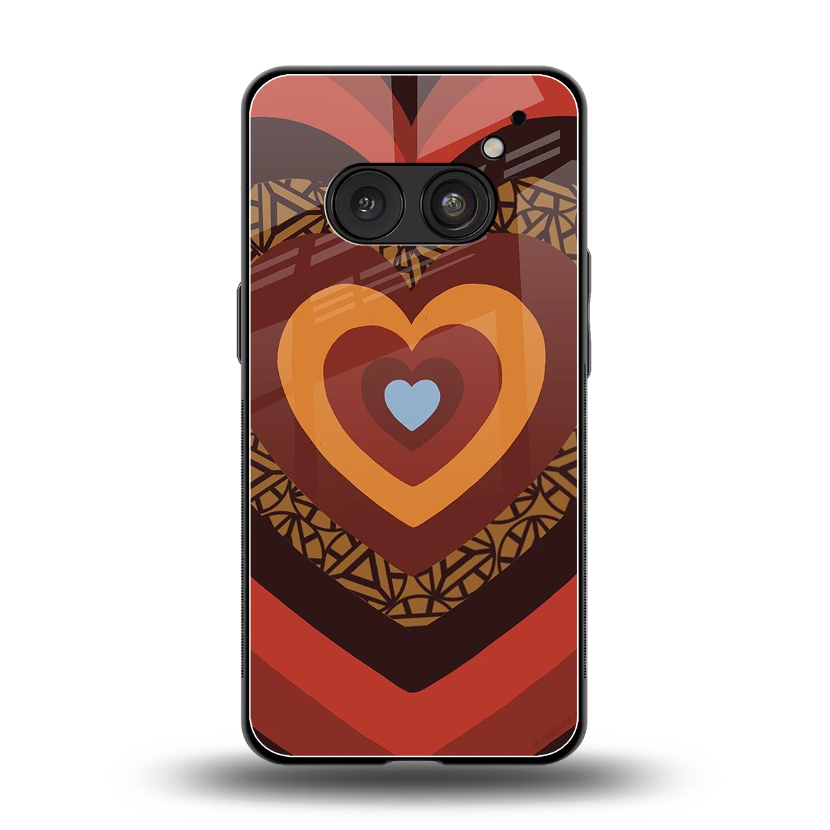 Y2K Caramel Crush Hearts back phone cover | glass case for nothing phone 2a