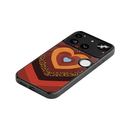Y2K Caramel Crush Hearts stylish phone case for nothing phone 3 | glossy glass and slim fit