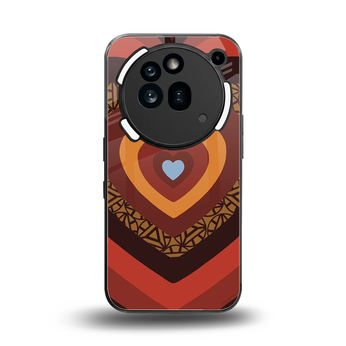 Y2K Caramel Crush Hearts back phone cover | glass case for nothing phone 3a pro