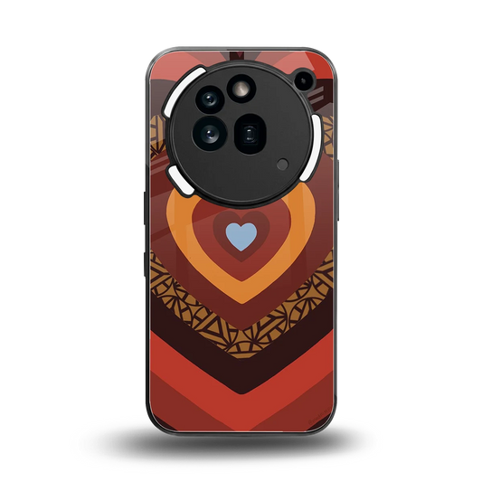 Y2K Caramel Crush Hearts back phone cover | glass case for nothing phone 3a pro