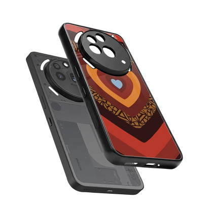 Y2K Caramel Crush Hearts sleek nothing phone 3a pro cover with tempered glass back and TPU edges