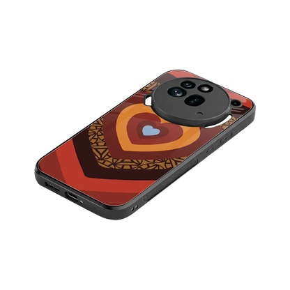 Y2K Caramel Crush Hearts stylish phone case for nothing phone 3a pro | glossy glass and slim fit