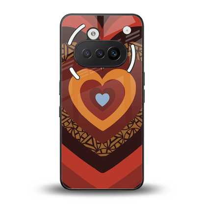 Y2K Caramel Crush Hearts back phone cover | glass case for nothing phone 3a