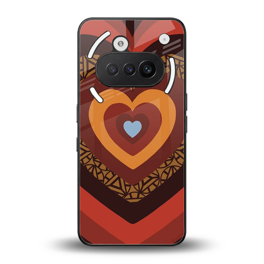 Y2K Caramel Crush Hearts back phone cover | glass case for nothing phone 3a
