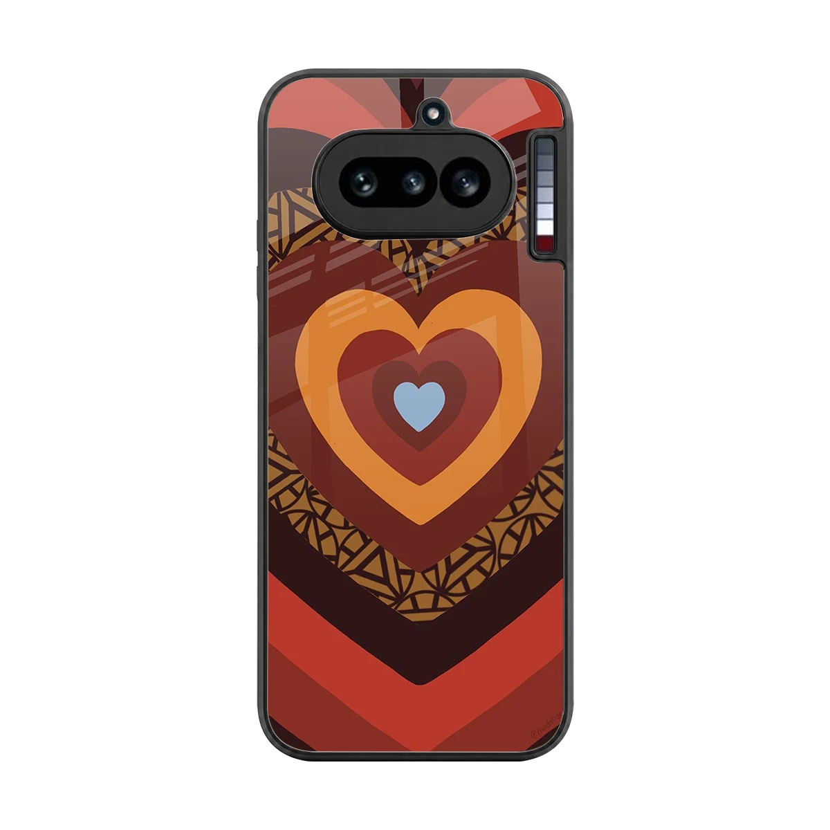 Y2K Caramel Crush Hearts back phone cover | glass case for nothing phone 4a