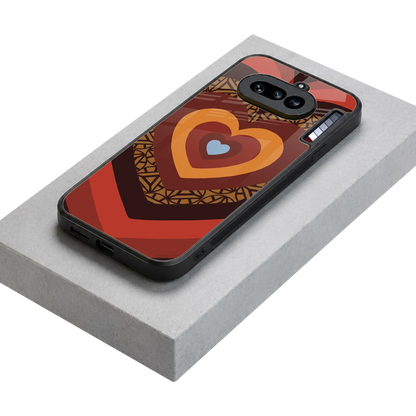Y2K Caramel Crush Hearts stylish phone case for nothing phone 4a | glossy glass and slim fit