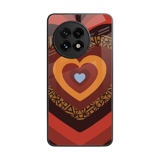 Y2K Caramel Crush Hearts back phone cover | glass case for oneplus 13r