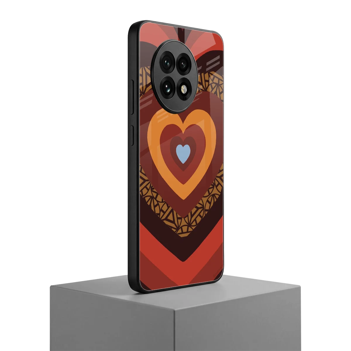 Y2K Caramel Crush Hearts oneplus 13r mobile cover | shockproof glass phone case