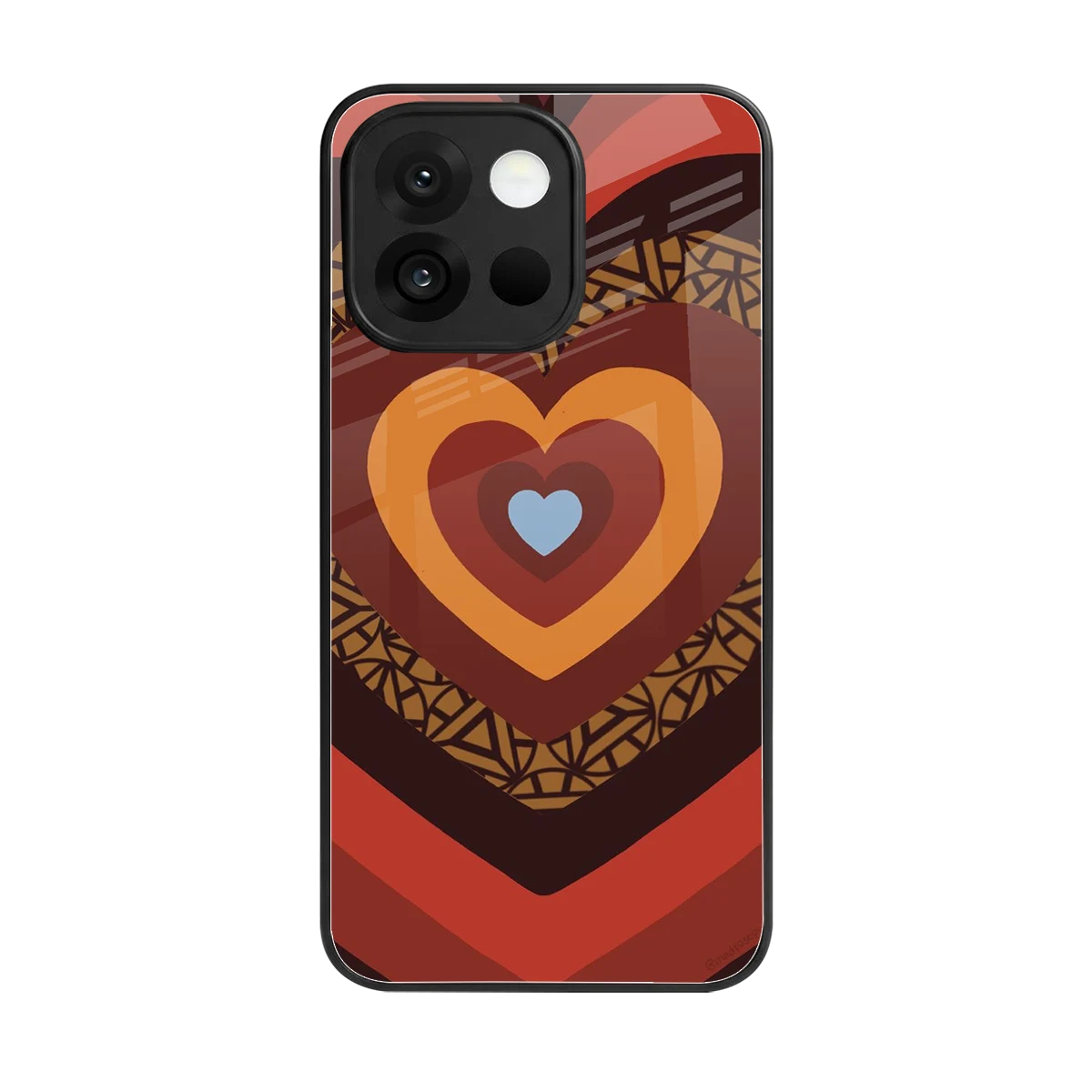 Y2K Caramel Crush Hearts back phone cover | glass case for oneplus 13s