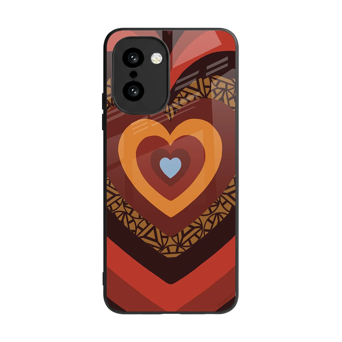 Y2K Caramel Crush Hearts back phone cover | glass case for oneplus 15r
