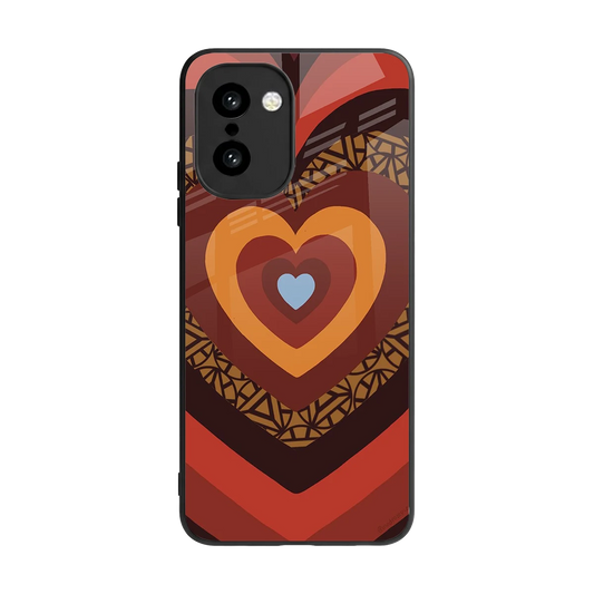 Y2K Caramel Crush Hearts back phone cover | glass case for oneplus 15r