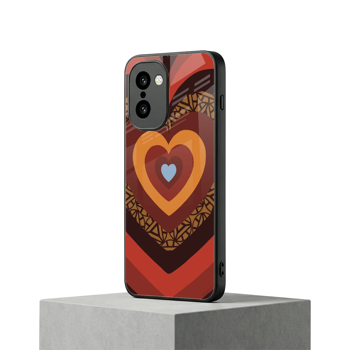 Y2K Caramel Crush Hearts oneplus 15r mobile cover | shockproof glass phone case