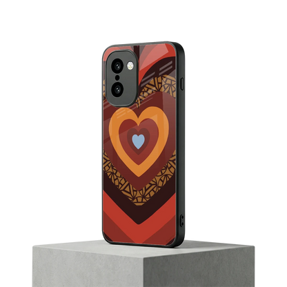Y2K Caramel Crush Hearts oneplus 15r mobile cover | shockproof glass phone case