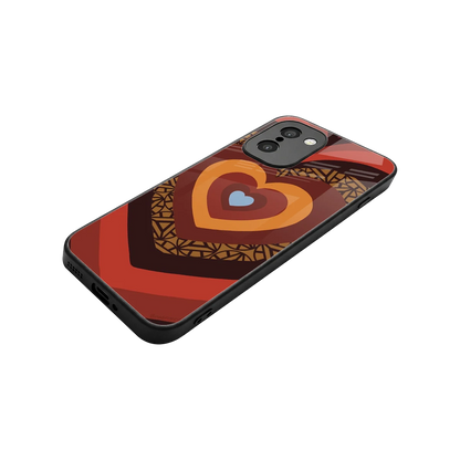 Y2K Caramel Crush Hearts stylish phone case for oneplus 15r | glossy glass and slim fit