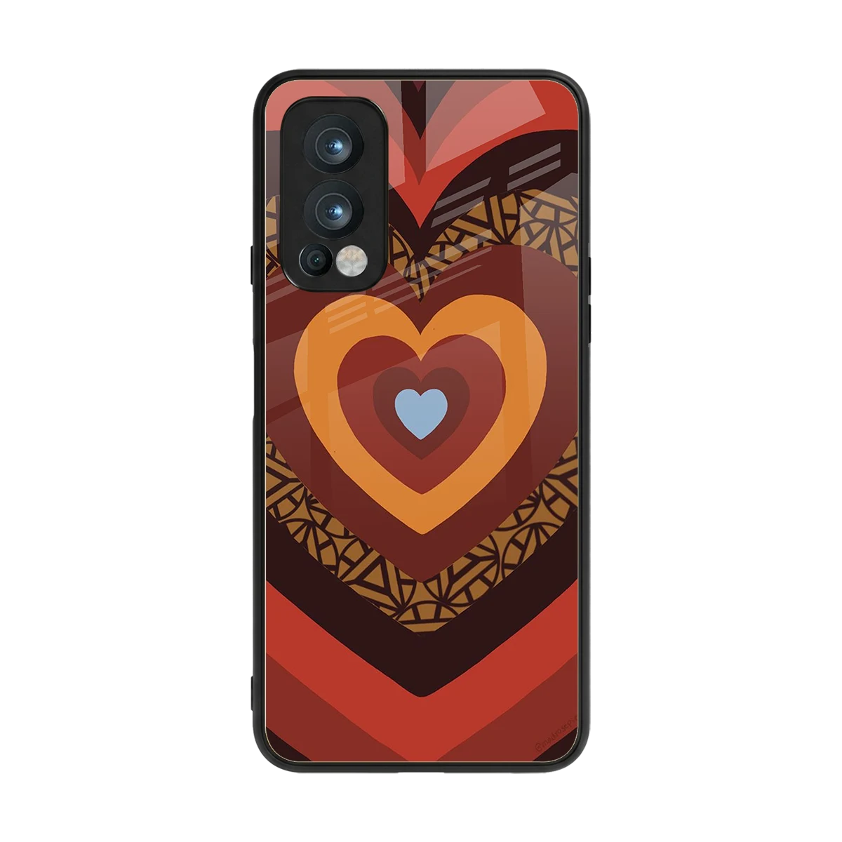 Y2K Caramel Crush Hearts back phone cover | glass case for oneplus nord 2