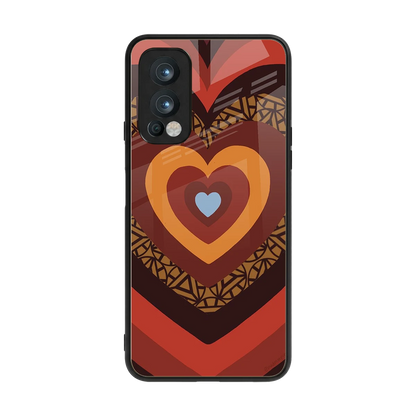 Y2K Caramel Crush Hearts back phone cover | glass case for oneplus nord 2