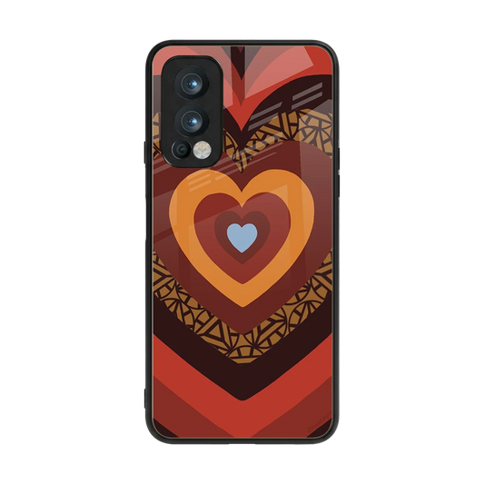 Y2K Caramel Crush Hearts back phone cover | glass case for oneplus nord 2