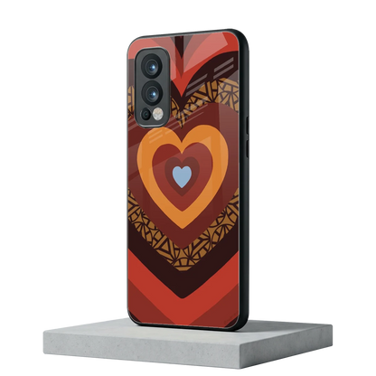 Y2K Caramel Crush Hearts oneplus nord 2 mobile cover | shockproof glass phone case