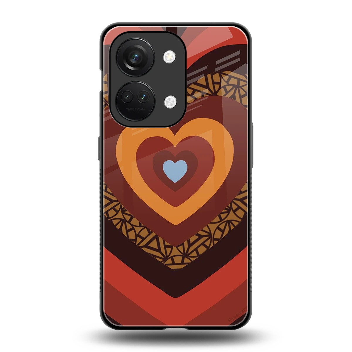 Y2K Caramel Crush Hearts back phone cover | glass case for oneplus nord 3
