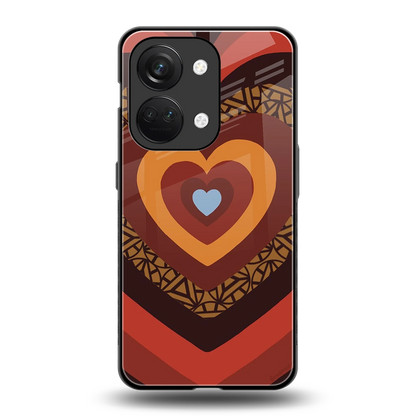 Y2K Caramel Crush Hearts back phone cover | glass case for oneplus nord 3
