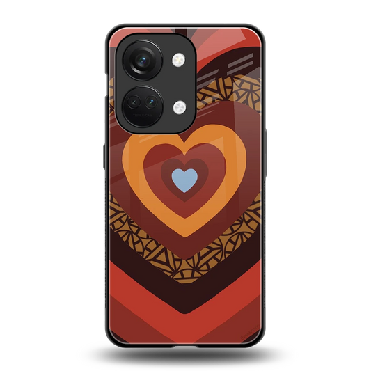 Y2K Caramel Crush Hearts back phone cover | glass case for oneplus nord 3