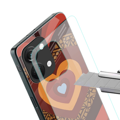 Y2K Caramel Crush Hearts stylish phone case for oneplus nord 3 | glossy glass and slim fit