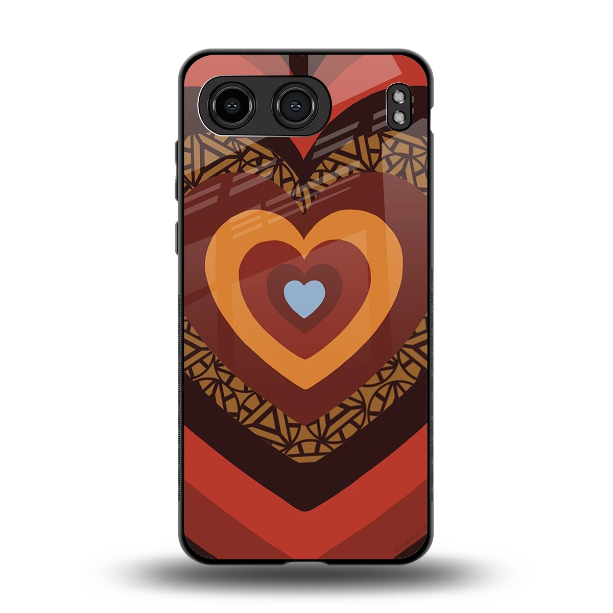 Y2K Caramel Crush Hearts back phone cover | glass case for oneplus nord 4
