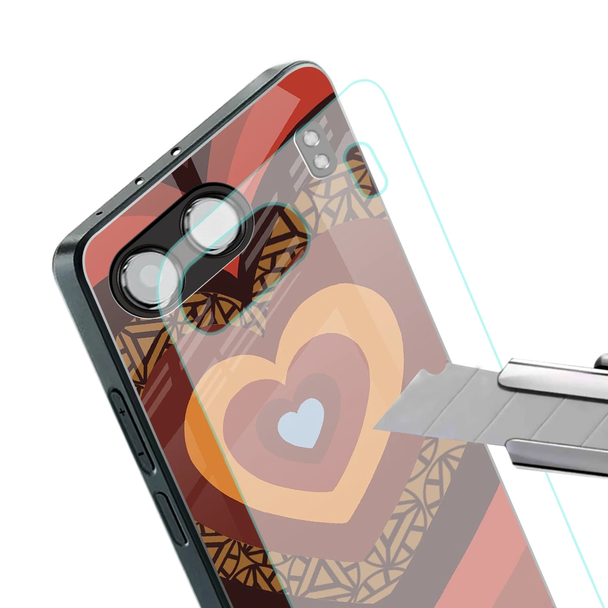 Y2K Caramel Crush Hearts stylish phone case for oneplus nord 4 | glossy glass and slim fit