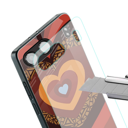 Y2K Caramel Crush Hearts stylish phone case for oneplus nord 4 | glossy glass and slim fit