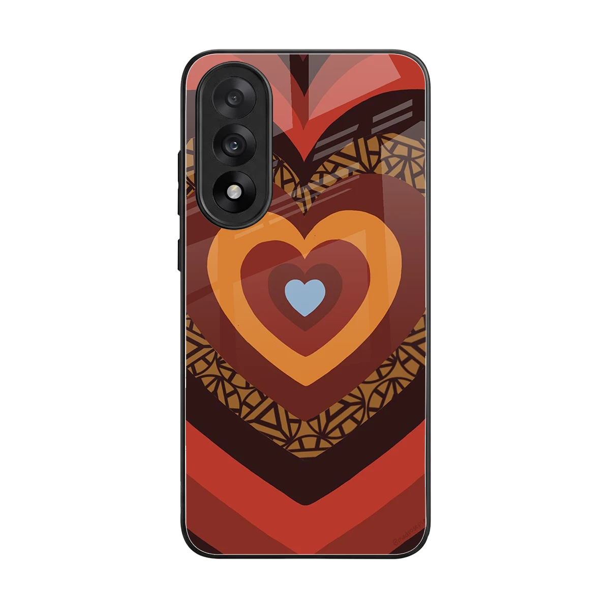 Y2K Caramel Crush Hearts back phone cover | glass case for oneplus nord 5
