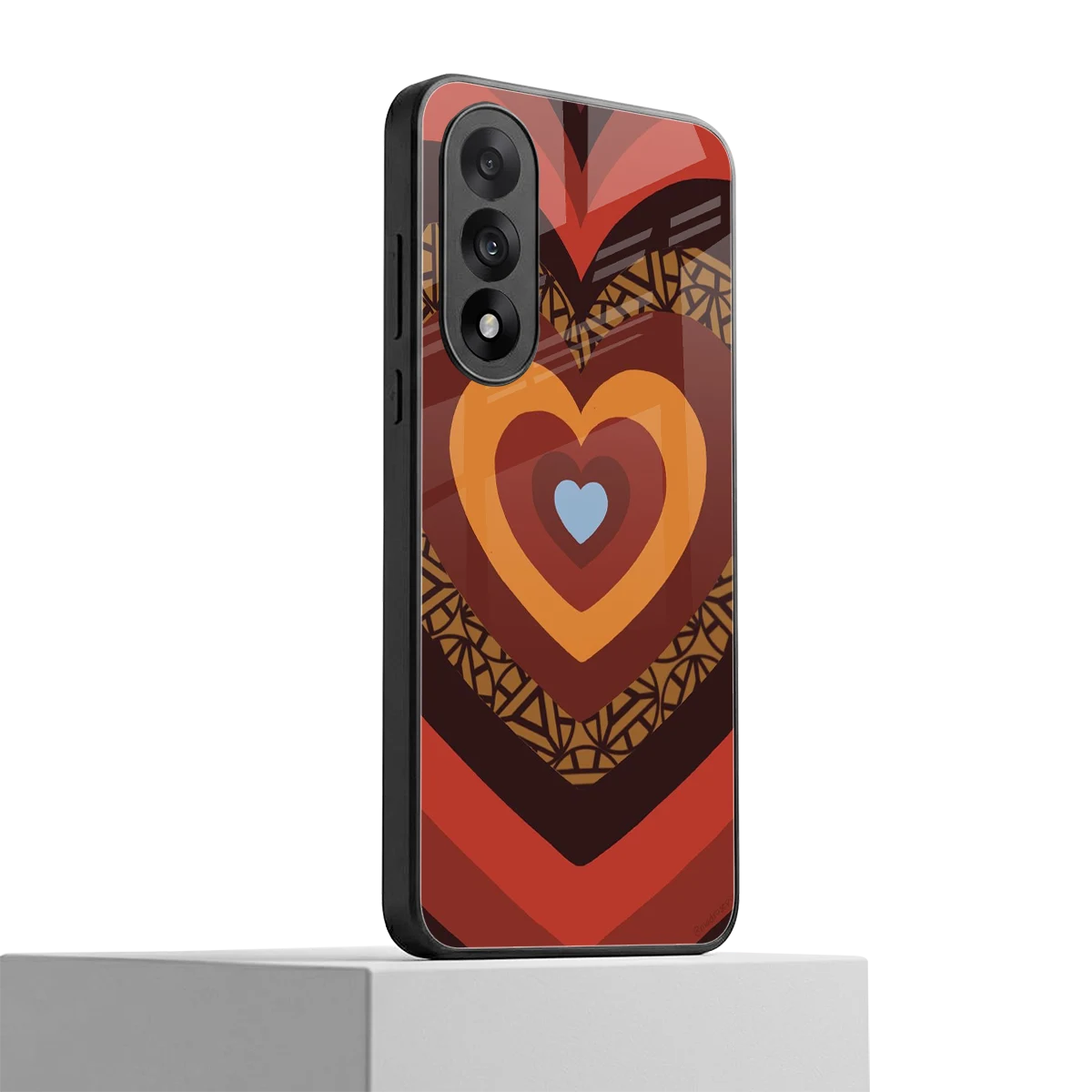 Y2K Caramel Crush Hearts oneplus nord 5 mobile cover | shockproof glass phone case