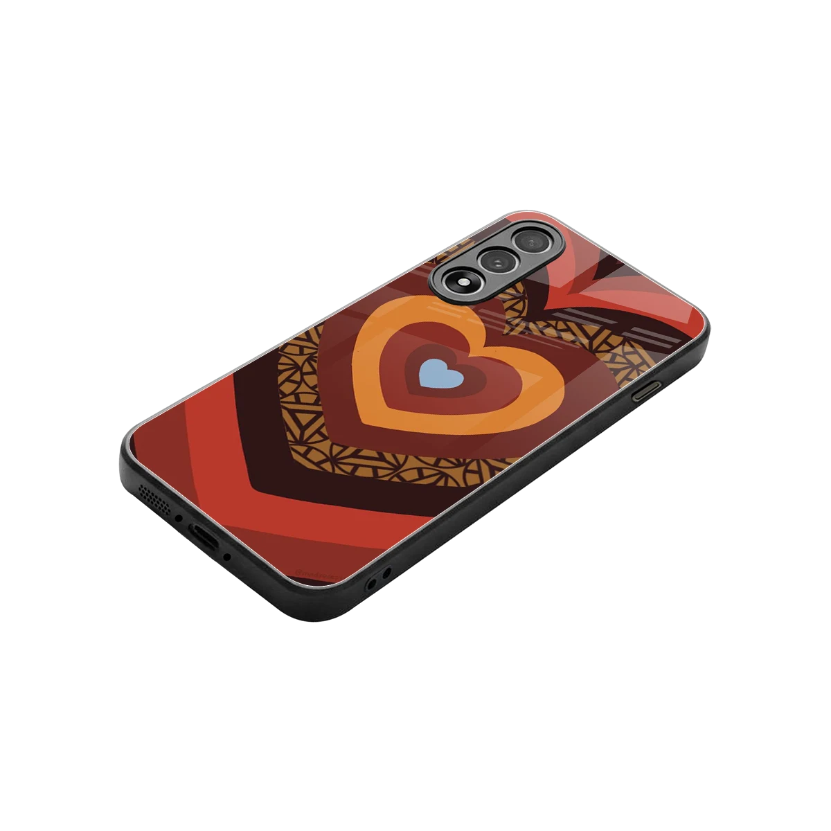 Y2K Caramel Crush Hearts stylish phone case for oneplus nord 5 | glossy glass and slim fit