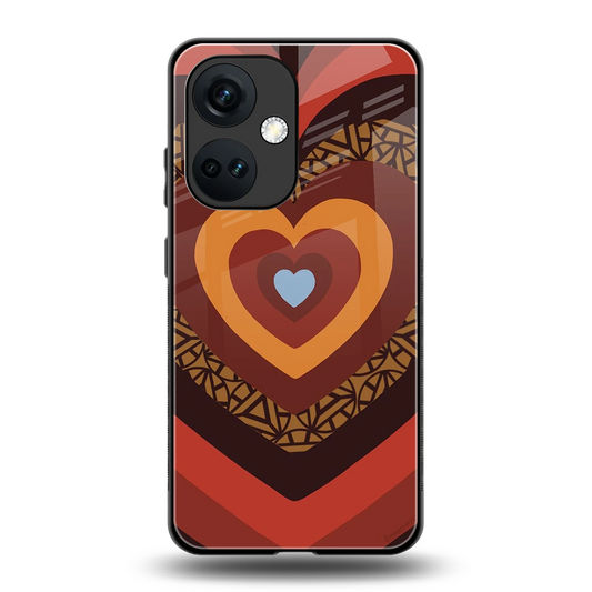 Y2K Caramel Crush Hearts back phone cover | glass case for oneplus nord ce 3