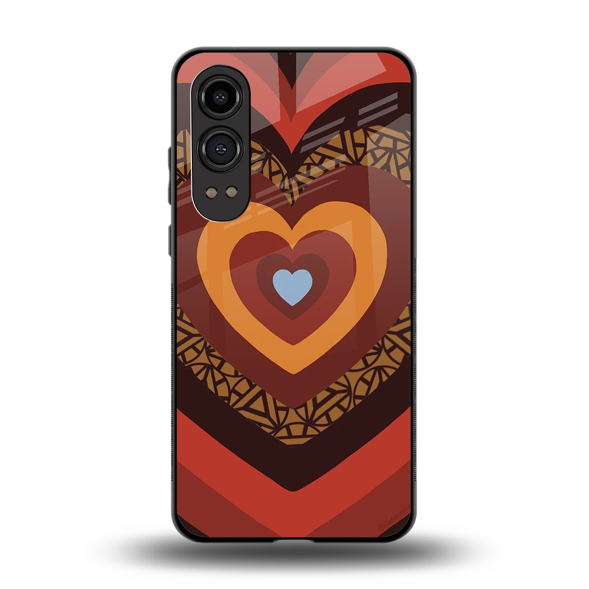 Y2K Caramel Crush Hearts back phone cover | glass case for oneplus nord ce 4 lite
