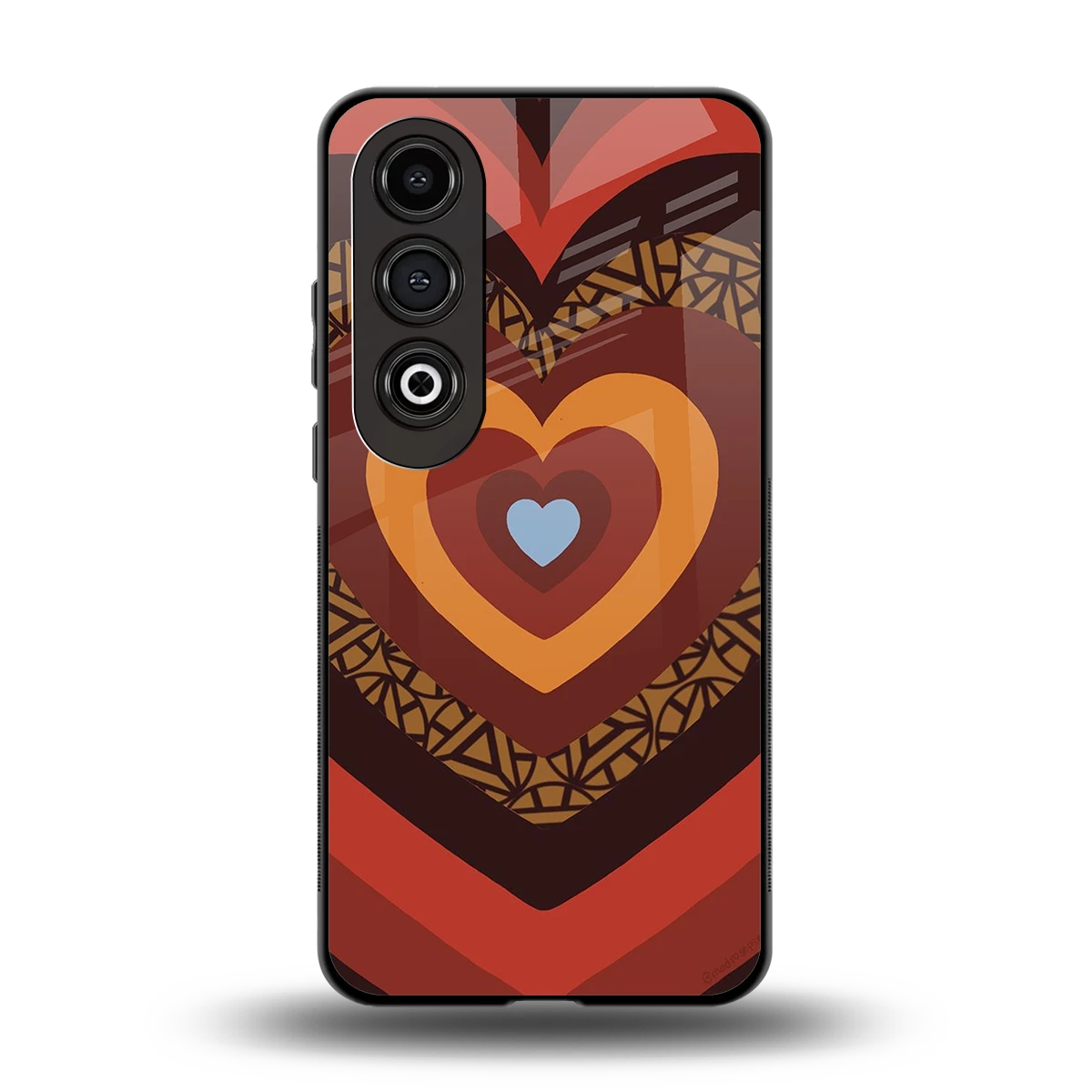 Y2K Caramel Crush Hearts back phone cover | glass case for oneplus nord ce 4