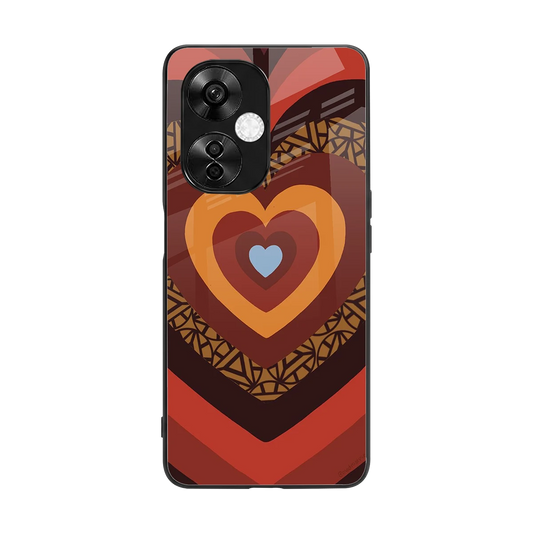 Y2K Caramel Crush Hearts back phone cover | glass case for oneplus nord ce 3 lite