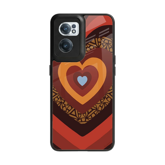 Y2K Caramel Crush Hearts back phone cover | glass case for oneplus nord ce 2