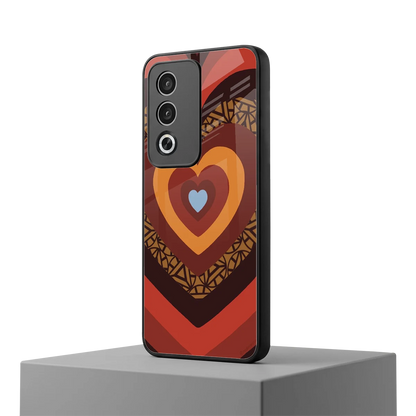 Y2K Caramel Crush Hearts oppo a3 pro mobile cover | shockproof glass phone case