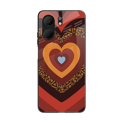 Y2K Caramel Crush Hearts back phone cover | glass case for oppo a5x 5g