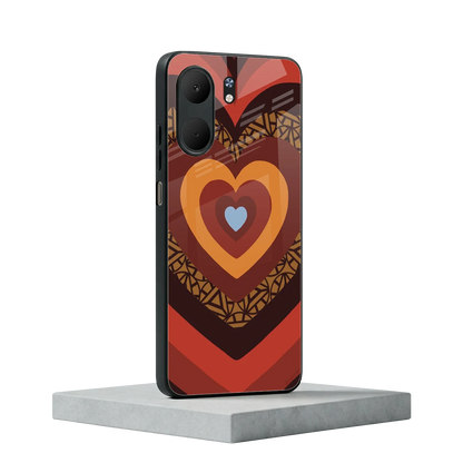 Y2K Caramel Crush Hearts oppo a5x 5g mobile cover | shockproof glass phone case